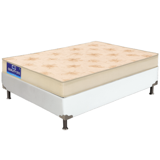 Colchão Solteiro Quality D33 12 cm 0,88 m + Base Box Simples Corino Branco – ORTHOPRIME + BIOSTAR - Imagem 2