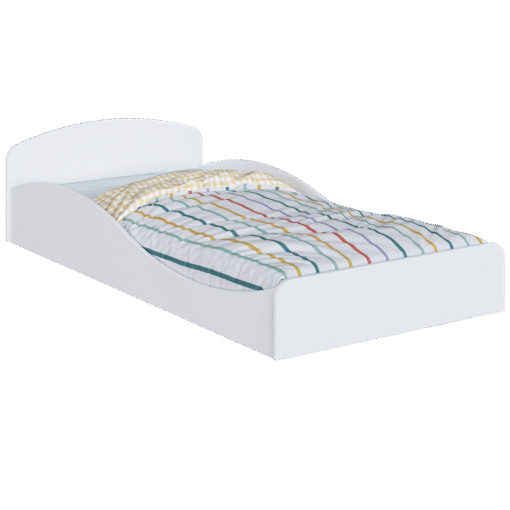 Cama Solteiro Sol Branco Brilho - PEROBA MÓVEIS - Imagem 5