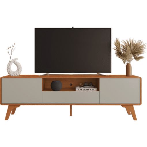 Rack até 75" Sinus Naturale/Off White - MAVAULAR - Imagem 6