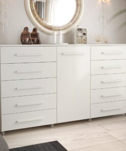Cômoda 10 Gavetas com Sapateira Imperial Branco - BATROL MÓVEIS