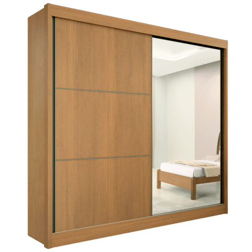 Guarda-Roupa 2 Portas Titanium 2,20 m Cinamono/Off White/Cinamono – D’DORO MÓVEIS - Imagem 7