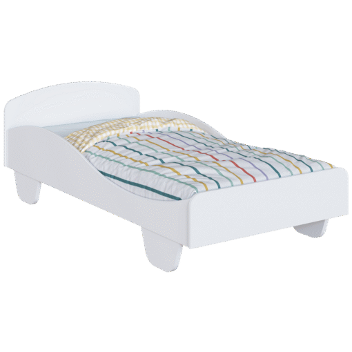Cama Solteiro Sol Branco Brilho - PEROBA MÓVEIS - Imagem 4