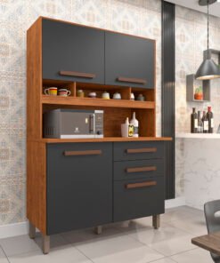 Kit Cozinha Sofia 1,15 m Cinamono/Grafite - IMOP