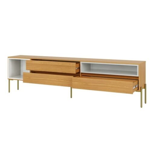 Rack Florença R425 Freijó/Off White - DALLA COSTA - Imagem 2