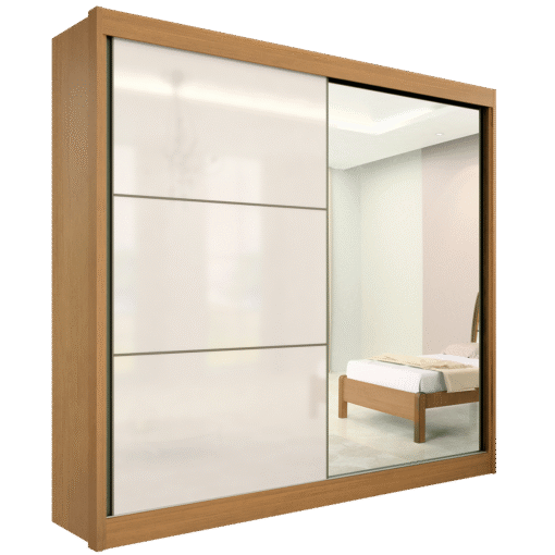 Guarda-Roupa 2 Portas Titanium 2,20 m Cinamono/Off White/Cinamono – D’DORO MÓVEIS - Imagem 6
