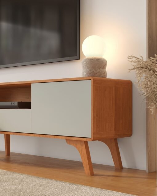 Rack até 75" Sinus Naturale/Off White - MAVAULAR - Imagem 4