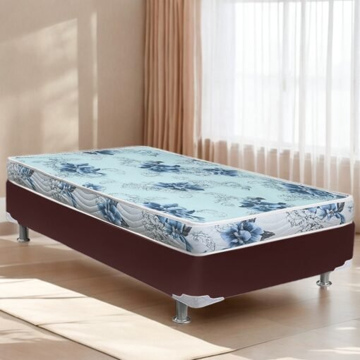 Colchão Solteiro Dream Soft + Base Box Simples Corino Branco – ORTOBOM + ALTO NÍVEL CAMAS E COLCHÕES - Imagem 2