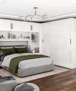 Modulado 4 Portas + Guarda-Roupa 3 Portas Dubai/Santiago Branco – CARIOCA MÓVEIS