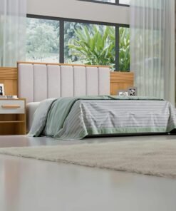 Cabeceira Casal Íris Cinamono/Off White - D'DORO MÓVEIS