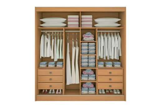 Guarda-Roupa 2 Portas Titanium 2,20 m Cinamono/Off White/Cinamono – D’DORO MÓVEIS - Imagem 4