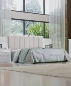 Cabeceira Casal Íris Branco/Ripado – D’DORO MÓVEIS