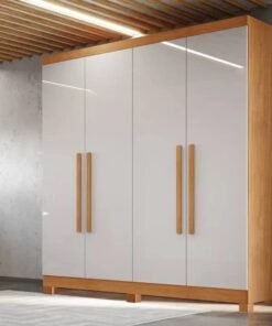 Guarda-Roupa 4 Portas Sergipe 1,20 m Nature/Off White - BIANCHI