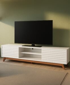 Rack até 60" R515 Off White/Freijó - DALLA COSTA