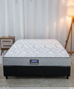 Unibox Casal Supreme Natural D28 138x188x53 Cinza - Gazin | Suporta até 320kg