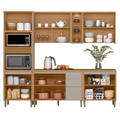 Cozinha 5 Peças Allure Jequitibá/Gris Fosco – LINEA BRASIL - Imagem 3