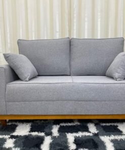 Sofá 2 lugares Slim 1.40m - Cinza Linho