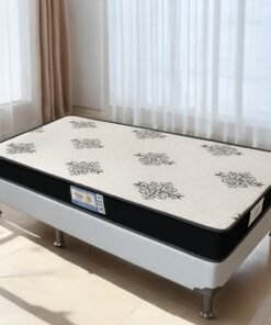 Colchão Solteiro Light D20 + Base Box Simples Corino Branco – ECOTEC + BIOSTAR