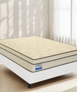 Colchão Casal Prime Light D28 + Base Box Simples Corino Branco – ORTHOPRIME + BIOSTAR