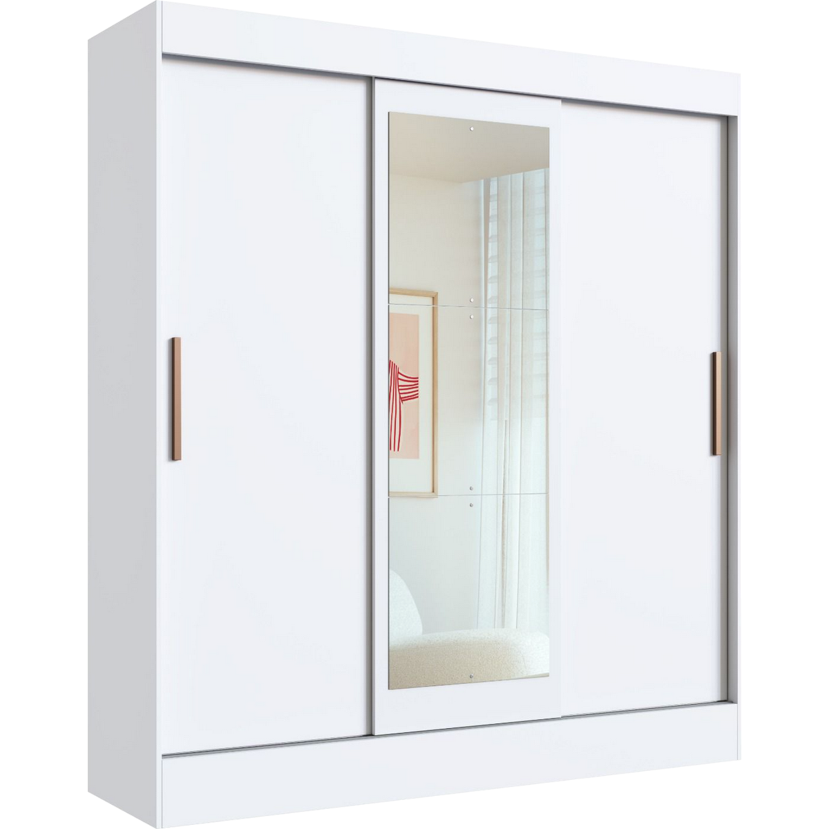 Guarda-roupa 3 Portas Londres 69000 1,80 M Branco - Doripel - Imagem 4