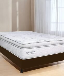 Colchão Casal New Freedom + Base Box Simples Corino Marrom – ORTOBOM + BIOSTAR