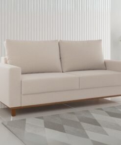 Sofá Living Palazo/Felícia 1,80 m Linho Bronze - VIERO MÓVEIS