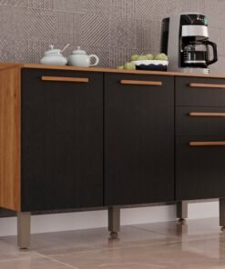 Balcao New Valencia Cinamomo/preto - Salleto