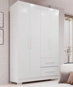 Guarda-Roupa Estrela 4 portas - Branco