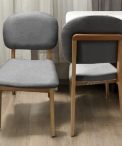 Kit 2 Cadeiras Gaya Mel/Linho Cinza 03 – J SILVA MÓVEIS