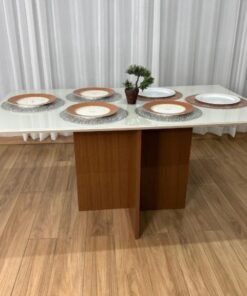 Mesa de Jantar Helo 1.60x0.80 -  Mel/Off White