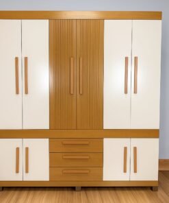 Guarda-Roupa Bem Te Vi 10 Portas 3 Gavetas - Cinamomo/Off White