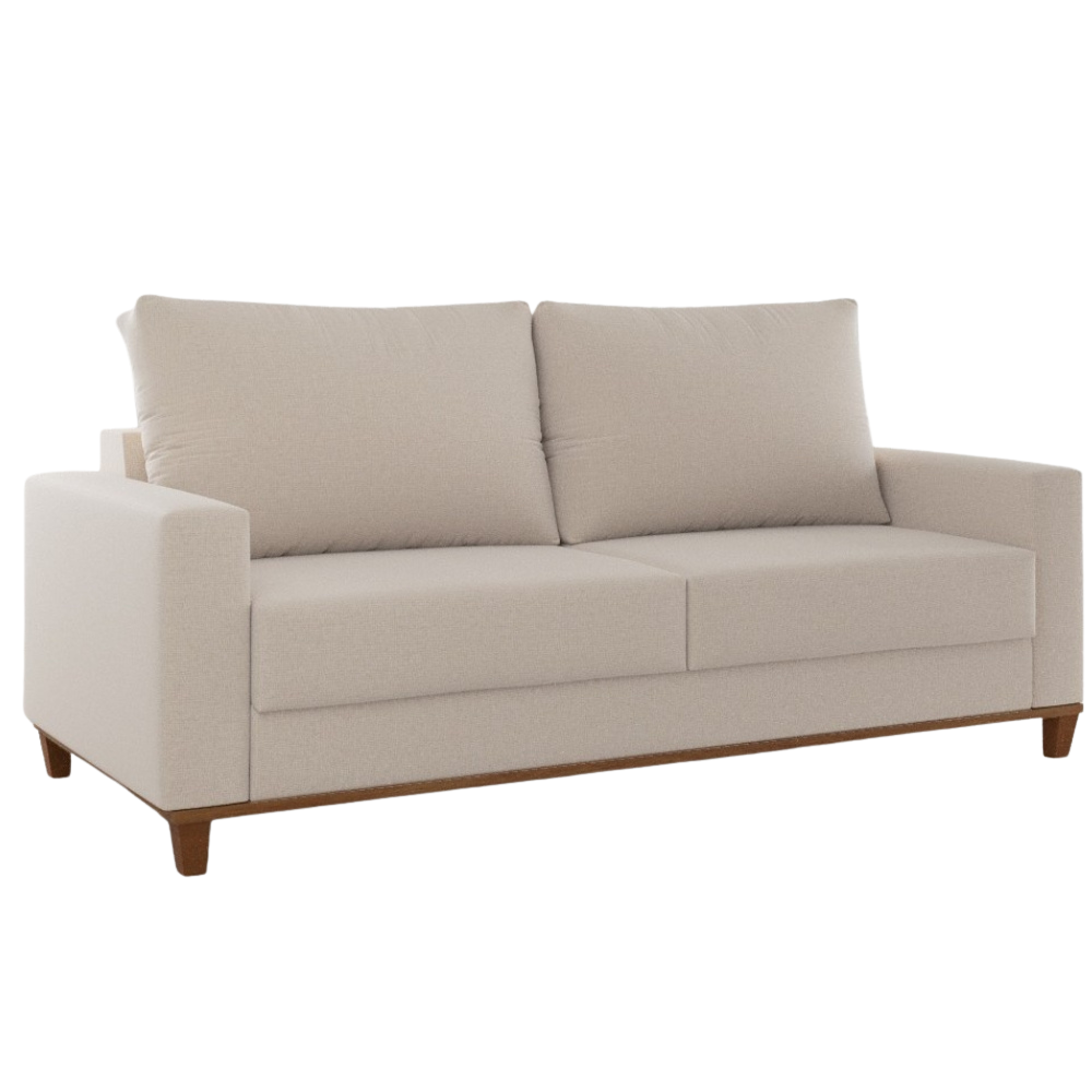 Sofá Living Palazo/Felícia 1,80 m Linho Bronze - VIERO MÓVEIS - Imagem 4