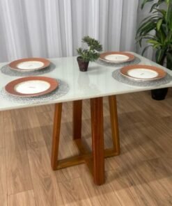 Mesa de Jantar Bali 1.20x0.80 - Mel/Off White