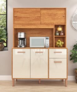 Kit Cozinha Perola C212 1,20 m Cinamono/Off White - FELLICCI