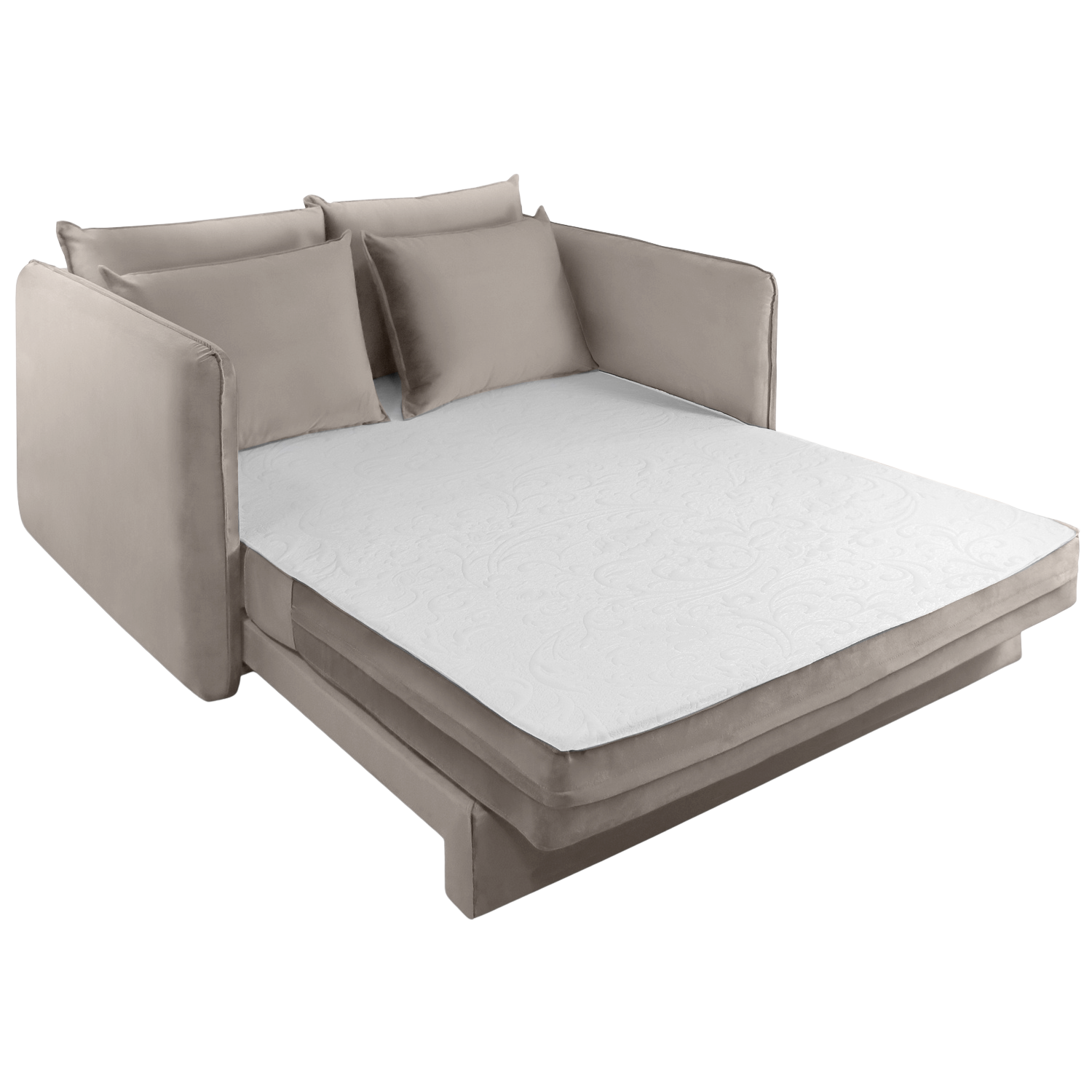 Sofá Cama Casal Noronha 1,55 m Linho Bege 505 - JC ESTOFADOS - Imagem 5