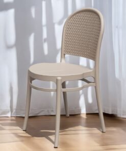 Cadeira Telinha Retrô Natural - FORTE PLÁSTICO