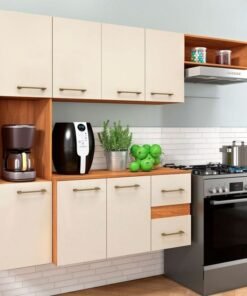 Cozinha Suspensa Mila CM16 1,80 m Cinamomo/Off White - FELLICCI