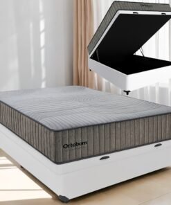 Colchão Casal Exclusive Foam + Base Box Baú Branco – ORTOBOM + BIOSTAR