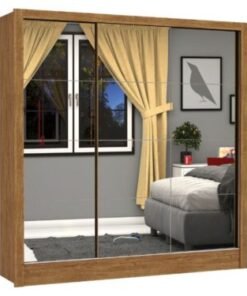 Guarda-Roupa Dubai Premium c/ espelho 3 portas e 3 gavetas - Cinamomo