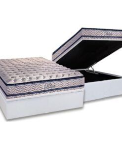 Colchão Casal Blue + Base Box Baú Branco – PAROPAS/BIOSTAR