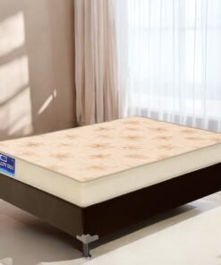 Colchão Casal Quality D33 12 cm + Base Box Simples Corino Marrom – ORTHOPRIME + ALTO NÍVEL CAMAS E COLCHÕES