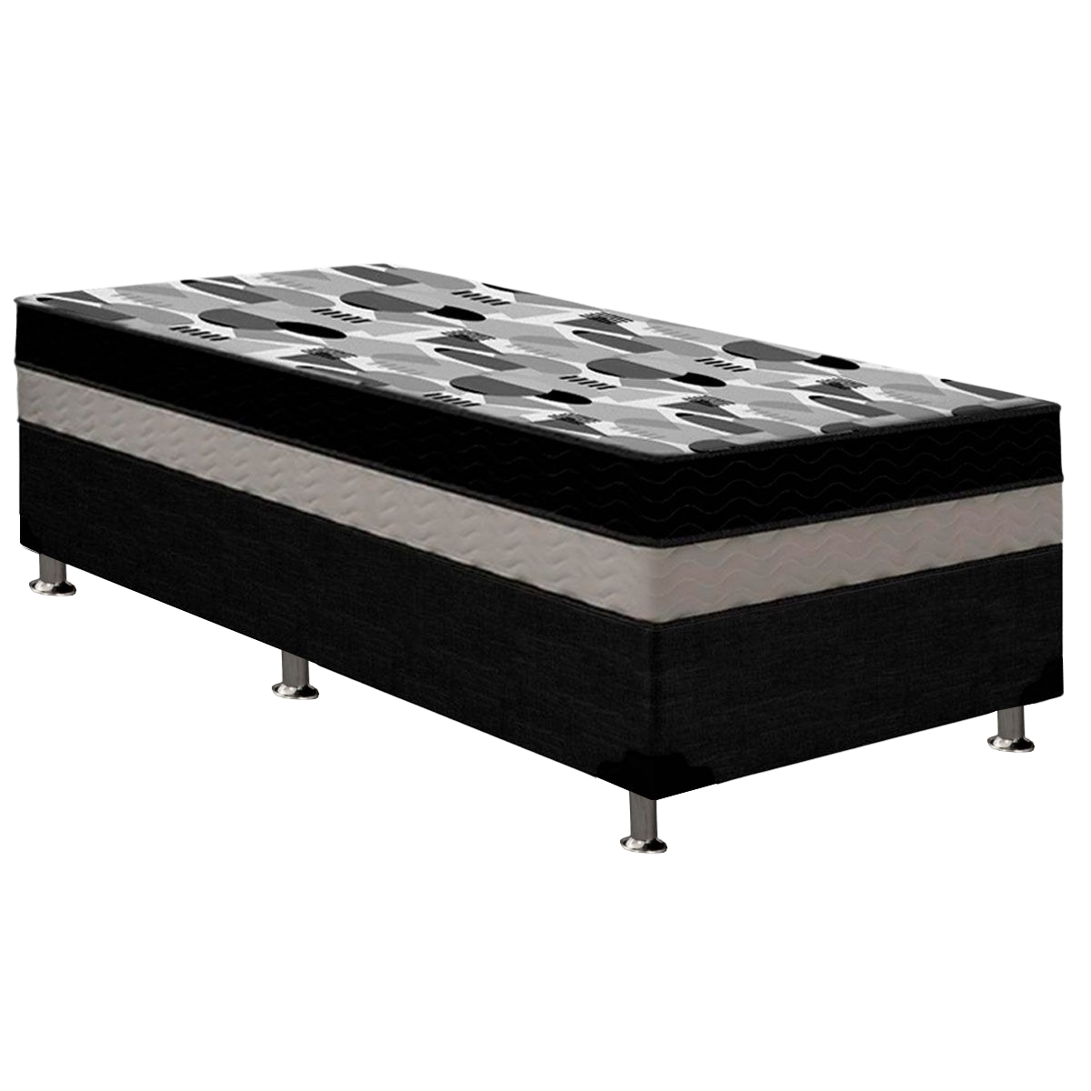 Colchão Solteiro ISO Dupla Face + Base Box Simples Corino Preto – ORTOBOM + BIOSTAR - Imagem 2