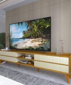 Rack até 85" Magnífico 212 Naturale/Off White - GELIUS