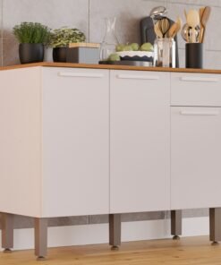 Balcao 3p1g Madri Branco - Salleto