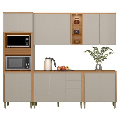 Cozinha 5 Peças Allure Jequitibá/Gris Fosco – LINEA BRASIL - Imagem 4