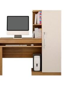 Escrivaninha Office 1 porta 1 gaveta - Cinamomo/Off White