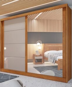 Guarda-Roupa 2 Portas Viena 2,03 m Nature/Off White - BIANCHI