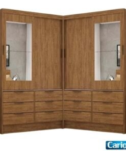 2 Roupeiros Sevilha Cinamomo C/ Espelho - Carioca