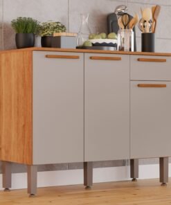 Balcao 3p1g Madri Cinamomo/off White - Salleto