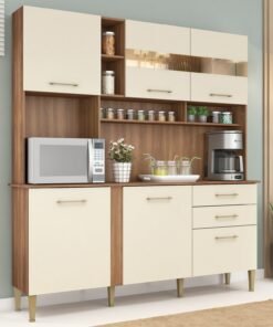 Kit Cozinha Nicole/Helena C304 1,82 m Manchester/Champagne - FELLICCI