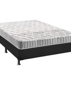 Colchão Casal Orthosono D33 + Base Box Simples Corino Preto – ANJOS COLCHÕES + BIOSTAR